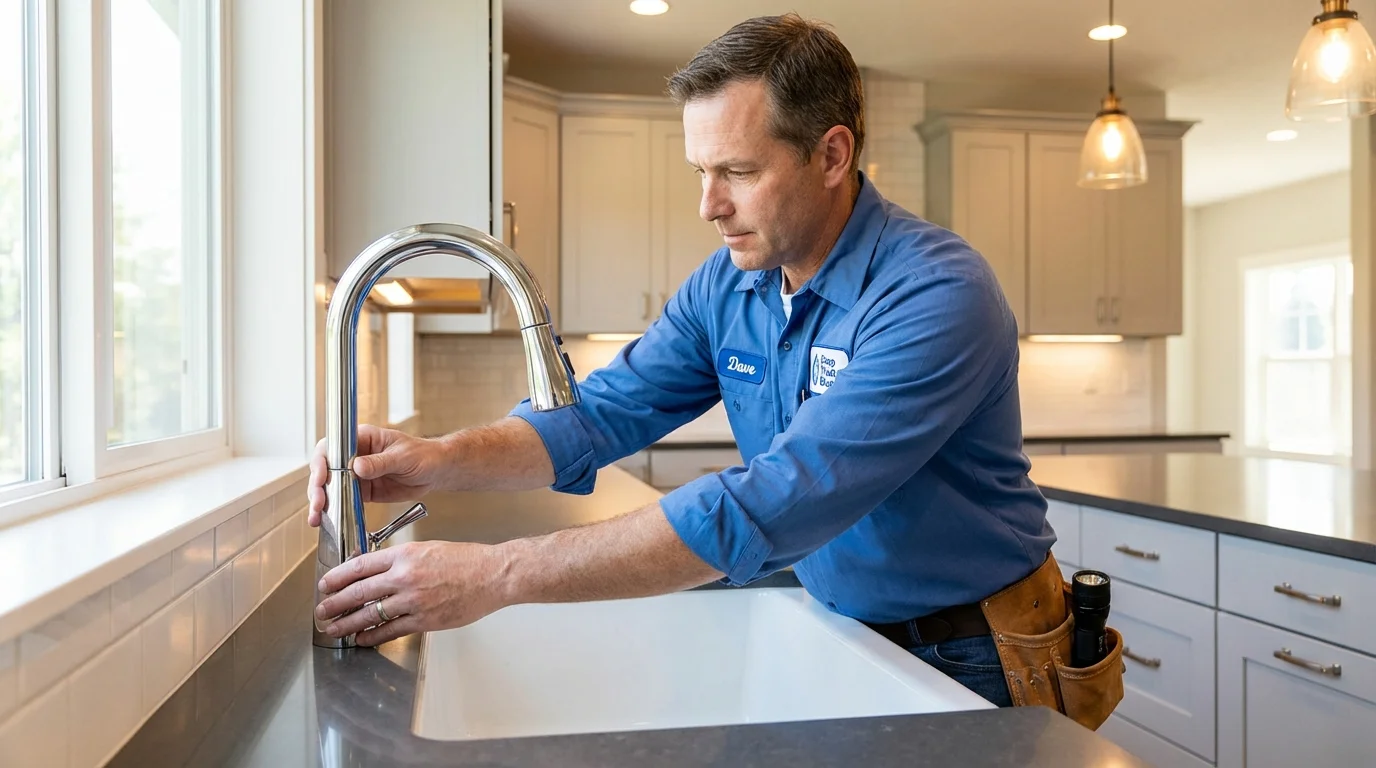 Kitchen faucet installation by Johns Plumbing LLC in Junction