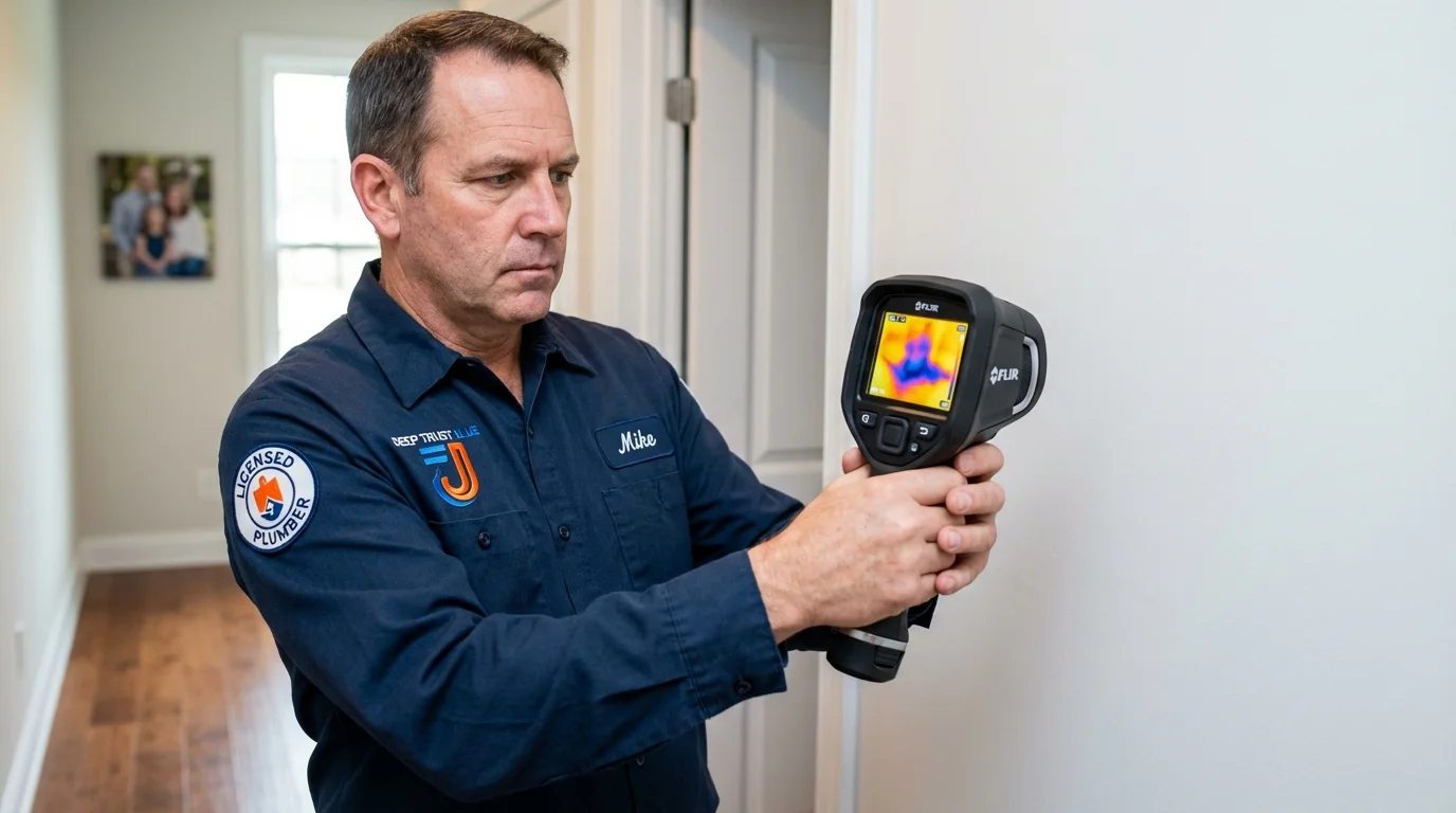 Thermal imaging leak detection by Johns Plumbing LLC in Junction